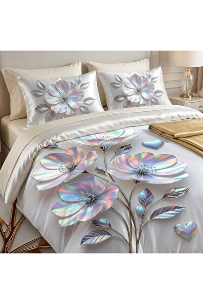 Elmas Dizayn Special Design Brand Double Duvet Cover Set Organic Satin & Cott...