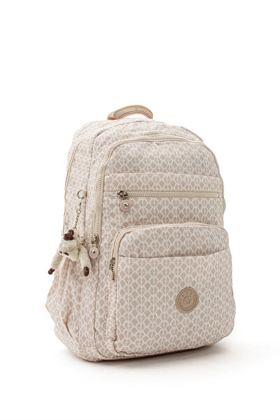 yuzuco Rucsac ultraușor, impermeabil, cu buzunare multiple, unisex, crem, cu ...