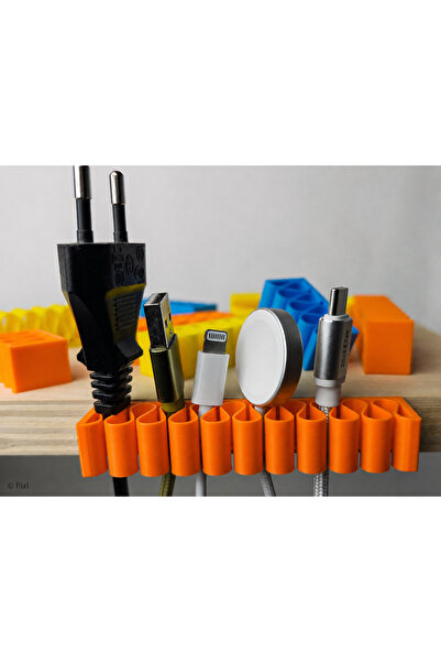 FOAMGREEN 10 Bölmeli Masa Kenarı Kablo Düzenleyici Kablo Tutucu Organizer