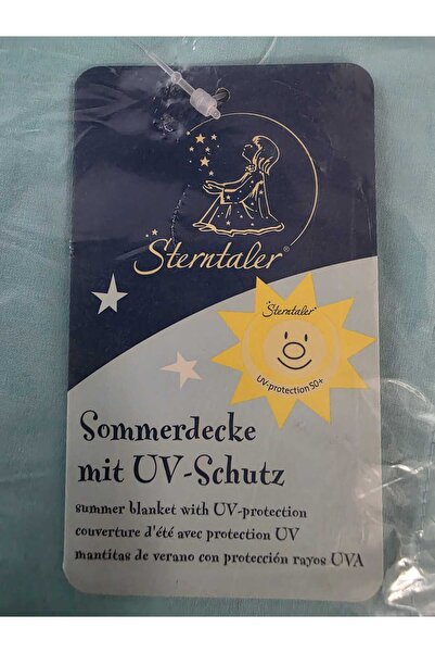 Sterntaler Pătură UV, Pătură reversibilă pufoasă cu protecție UV 50+, 75 x 10...