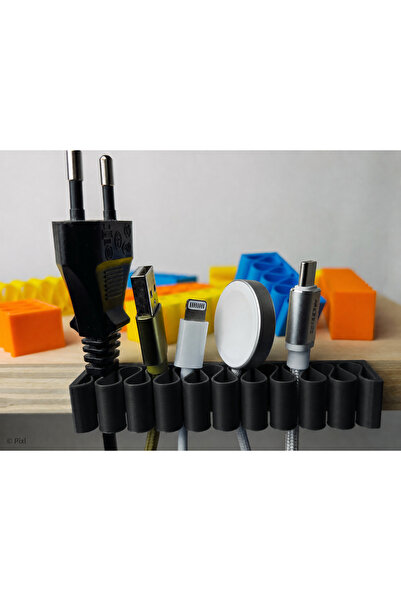 FOAMGREEN 10 Bölmeli Masa Kenarı Kablo Düzenleyici Kablo Tutucu Organizer