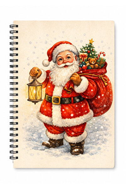 Panda A5 spiral notebook - santa claus design christmas notepad | aesthetic j...