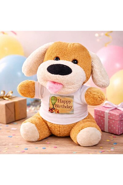 naque Happy Birthday T-Shirt Plush Toy Dog