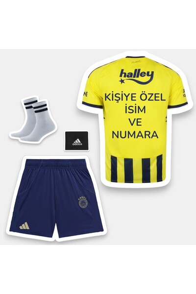 Quaxram Özel Baskılı Fênêrbâhç'ê 26-27 Yeni Sezon 4'lü Set Çocuk Futbol Forma...