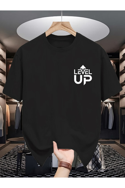 BASEPULSE تي شيرت صيفي بأكمام قصيرة من LEVEL UP، ملابس رجالية عصرية بتصميم مط...