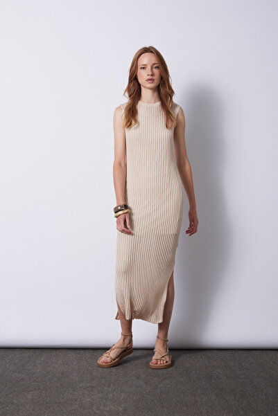 Avrile Women's Knitwear Dress Ham Ecru