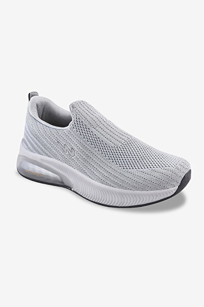 Campus Men PANEL Memory Massage Tech Slip-On Walking Shoes-Grey