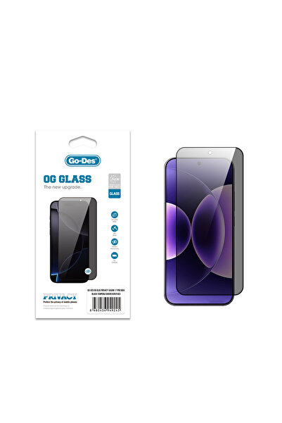 Go-Des Xiaomi 17 Pro Max Uyumlu Go Des OG Glass Privacy Antistatik Temperli C...