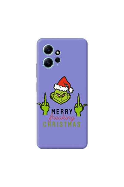 Other Xiaomi Redmi Note 12 4G Merry Christmas44 Purple Colored Silicone TPU Θήκη
