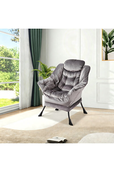 Garvee - Lazy Chair Modern Lounge Chair, Armchair with Footrest, Reading Chai...