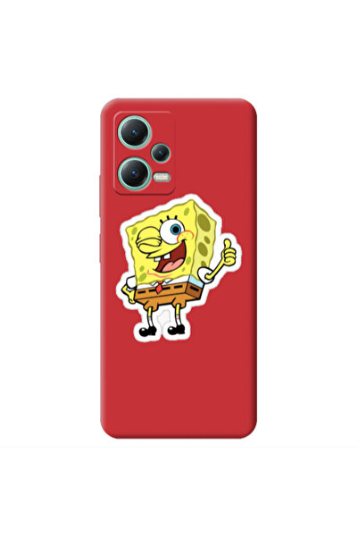 Other Xiaomi Redmi Note 12 Pro 5G spongebob2 Red Colored Silicone TPU Θήκη