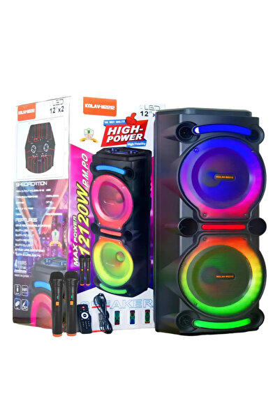 AT Performance BoxăPortabilă KOLAV-M2212, 400W RMS, 2x12", Bluetooth,2 Microf...