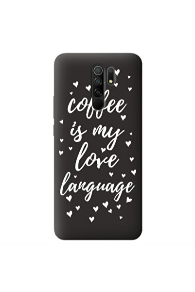 Other Xiaomi Redmi 9 Coffe is my love language Black Colored Silicone TPU Θήκη