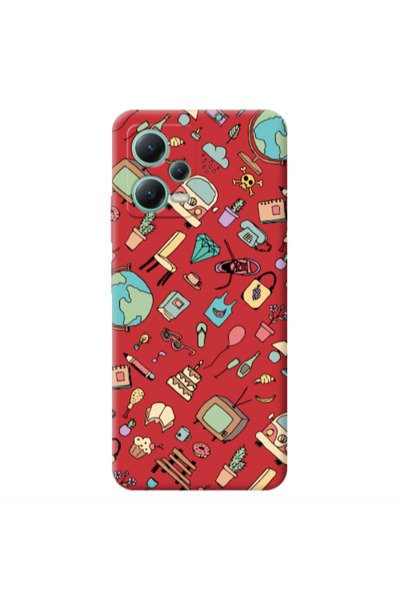 Other Xiaomi Redmi Note 12 Pro 5G Mixed up Red Colored Silicone TPU Θήκη