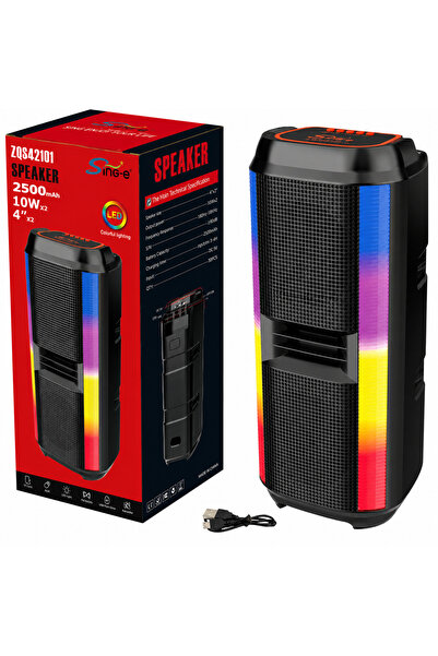 AT Performance Boxă Portabilă Bluetooth Sing-e ZQS42101, 200W, 2x4", Baterie ...