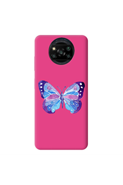 Other Xiaomi Poco X3 /X3 Pro Big Butterfly Fuchsia Colored Silicone TPU Θήκη
