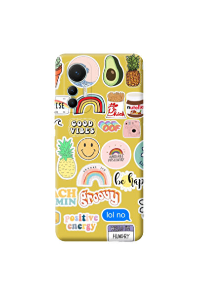 Other Xiaomi Mi 12 Lite Good vibes Yellow Colored Silicone TPU Θήκη