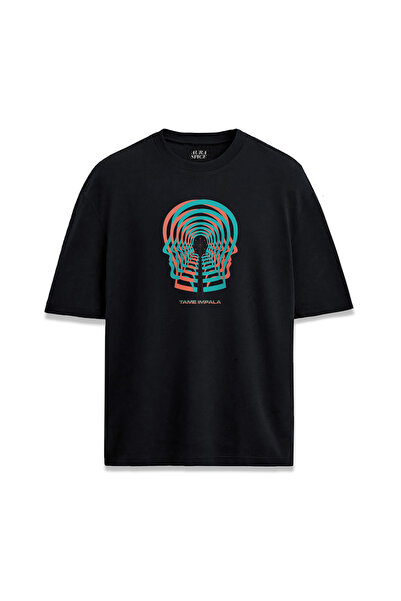 Darkia Tame Impala Custom Design Printed Unisex Black T-Shirt
