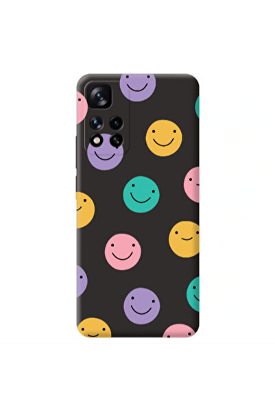 Other Xiaomi Redmi Note 11 Pro 5G Colorful smiles Black Colored Silicone TPU ...