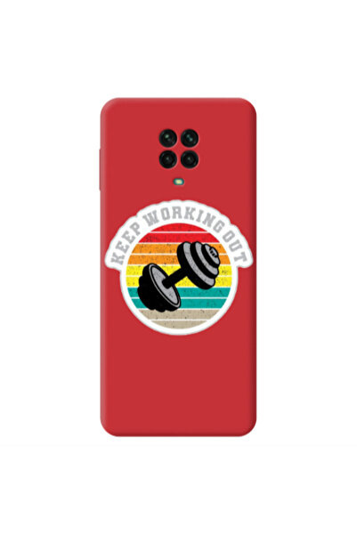 Other Xiaomi Redmi Note 9 Pro Keep working out Red Colored Silicone TPU Θήκη