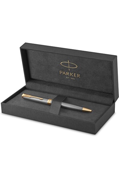 Parker قلم حبر جاف سونيت |   فضة استرلينية منقوشة مع حواف ذهبية |   خرطوشة حب...