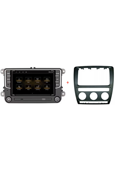 TOPWAY Πακέτο Πλοήγησης SKODA OCTAVIA 2- 2005-2008, Αυτόματος κλιματισμός, Οθ...