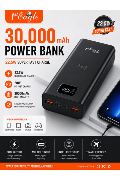 1ST EAGLE power bank 30000 mah