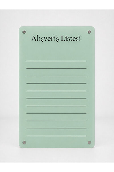mufemu Turkuaz Manyetik Alışveriş Listesi Yazı Tahtası - Silinebilir Kalemli ...