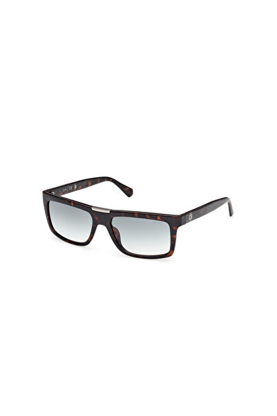 Guess Dark Havana Uv400 Injected Male Sunglasses