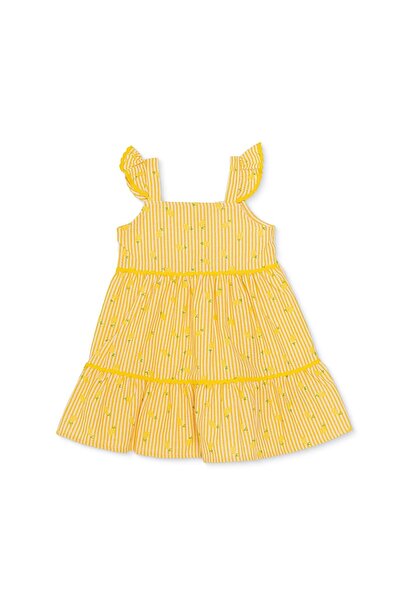 ebebek Hello Baby HelloBaby Kız Bebek Elbise Meyve Baskılı Modelli Yaka Strap...