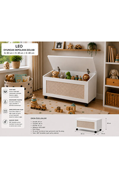 VENATTO leo oyuncak depolama dolabı(%100mdf)