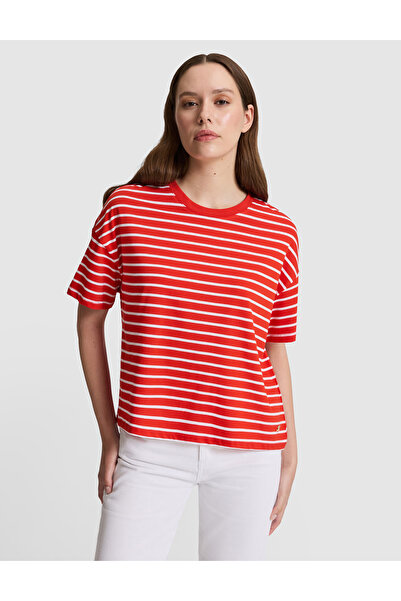 Pierre Cardin Червена овърсайз тениска 50325463-VR030