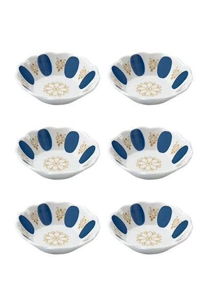 elif aksesuar Blue and White Classic Melamine Coffee Shop Style Tea Plate, Lo...