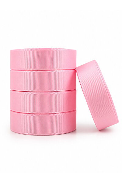 OEM Set de 5 Benzi Grosgrain Roz 2,5 cm 23 m