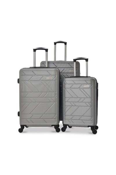 New Travel 3-Piece Trolley Luggage Set, Hard ABS Shell, 360° Spinner Wheels