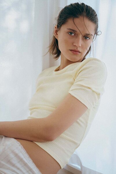 H&M Pointelle jersey T-shirt