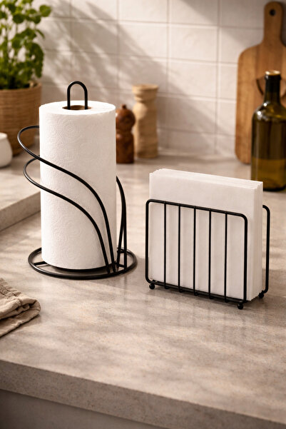 Edora Home Σετ 2 τεμαχίων Μαύρη θήκη χαρτοπετσέτας Swan, Σετ θήκης χαρτοπετσέ...