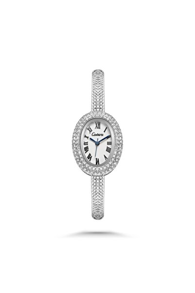 catera Women's Watch with Details and Creative Touch in Silver Color with Whi...