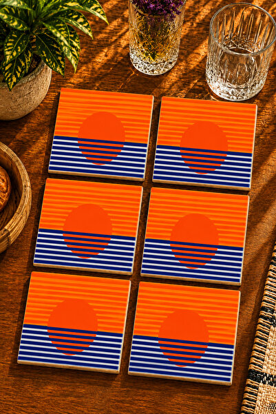 JHAAR Modern Set of 6 Coasters - Uv Printing Mdf - 10X10 cm