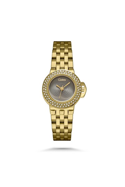 catera Women's watch with a gold-tone steel strap and a white dial