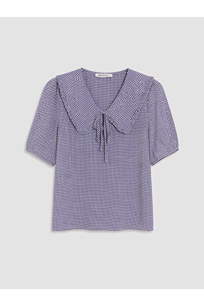 LC Waikiki Lcw Everydaybebe Collared Plaid Blouse