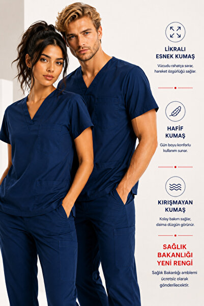 KARGA ÜNİFORMA Lycra Scrubs Medical Uniform, Nurse Doctor Hospital Uniform, M...