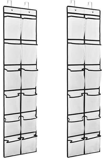 Arabest 2-Pack 12 Large Pockets Over Door Hanging Shoe Organizer,Space-Saving...