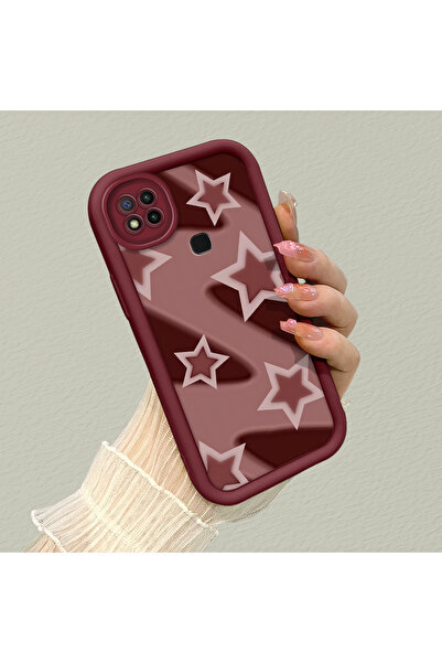 SLIMFELT Redmi 9C/10A Uyumlu Yüksek Kaliteli Yıldız Desenli Silikon Kılıf, Da...