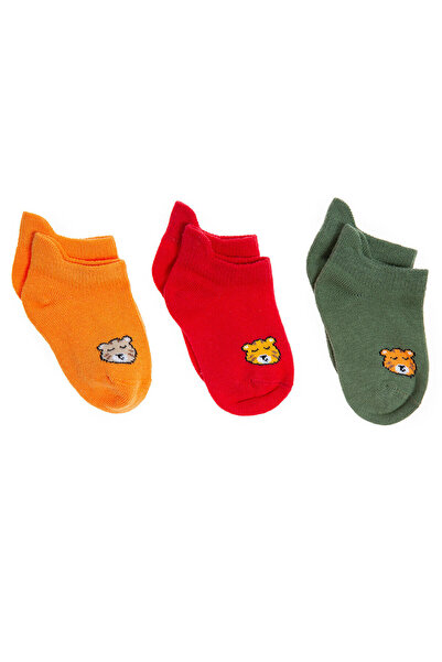 ebebek Hello Baby HelloBaby Erkek Bebek 3lü Bilek Çorap Hayvan Baskılı