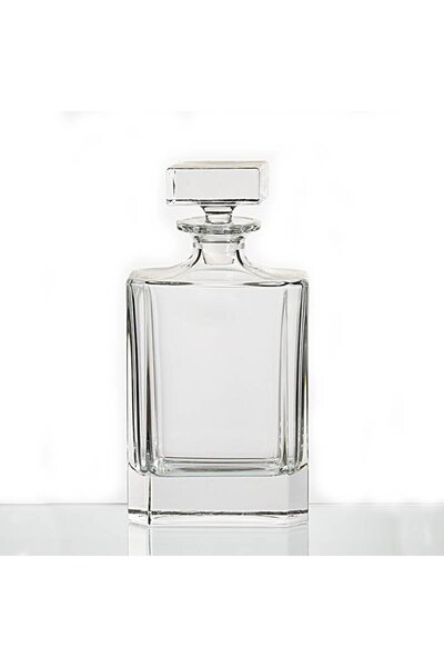 Bohemian Crystal Τετράγωνη καράφα από διαφανές γυαλί με πώμα