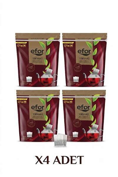 Efor ديملك كيس شاي تيرياكي 40 جرام 25 قطعة × 4 قطع
