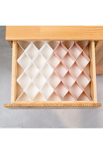 Arabest 4Pack Drawer Organizer Dividers, Honeycomb Drawer Organizer, Adjustab...