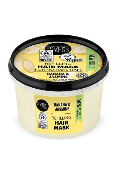 organic shop Refilling Hair Mask Banana &amp; Jasmine Μάσκα για Κανονικά Μαλλ...