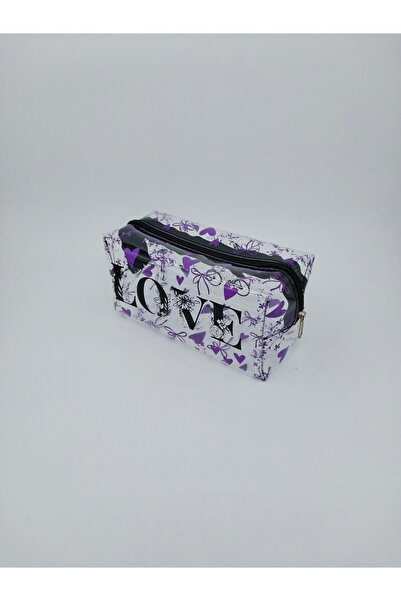 UCCELLO Transparent Makeup Bag Lucky Love Written Zipper Cosmetic Bag Travel ...